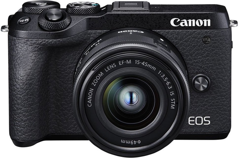Камера Canon EOS M6 Mark II + 15-45mm IS STM + EVF-DC2 Kit Black (3611C053)