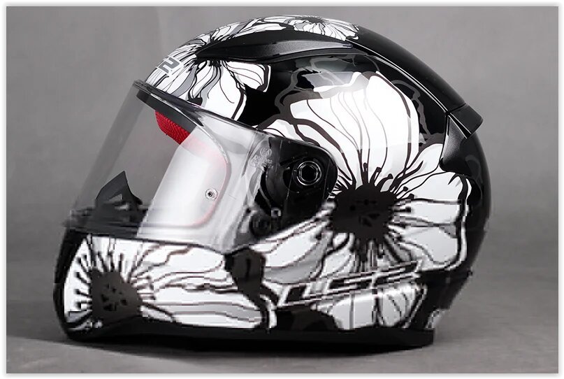 Мотошлем LS2 FF353 Rapid Poppies Black/White