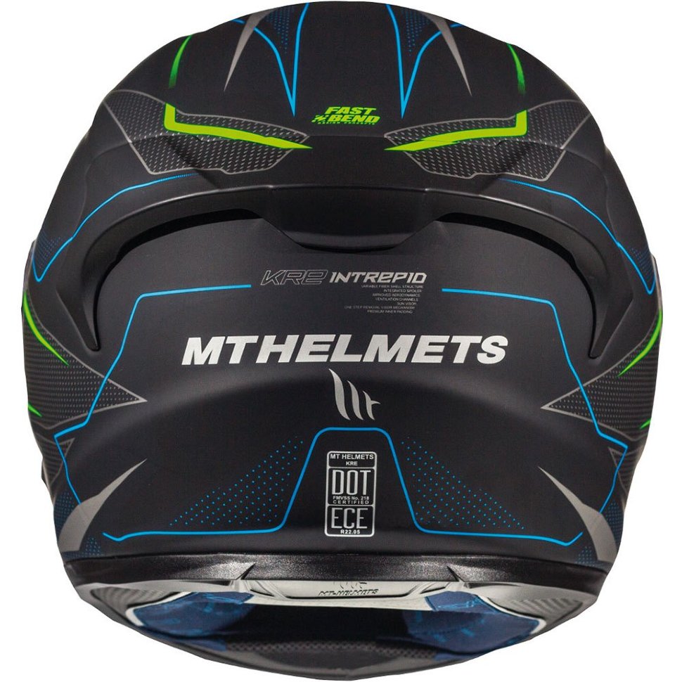 Мотошлем MT Helmets KRE SV Intrepid C1 Matt Fluor Green