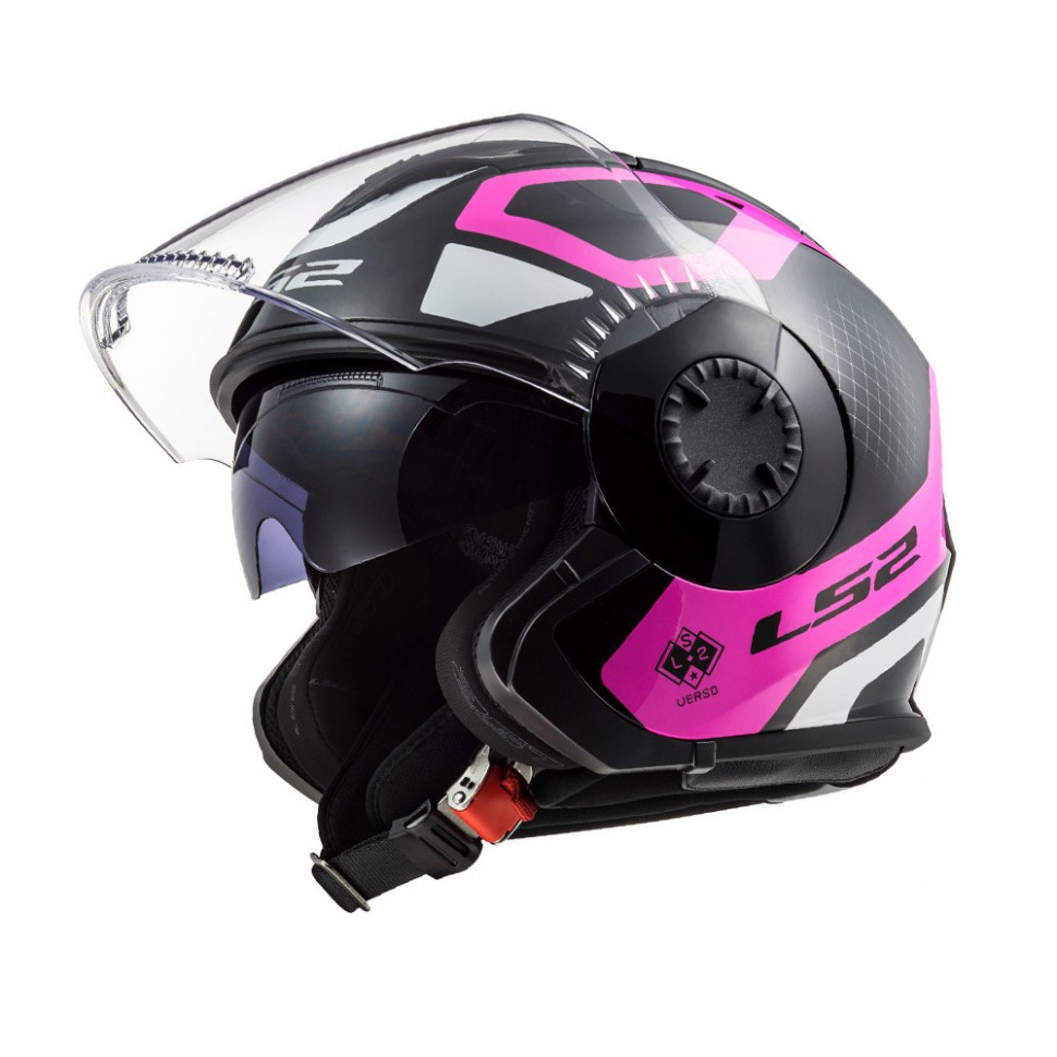 Мотошлем LS2 OF570 Verso Marker Matt Black Violet