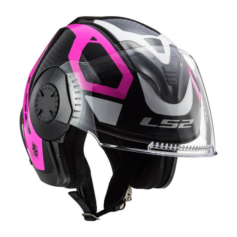 Мотошлем LS2 OF570 Verso Marker Matt Black Violet