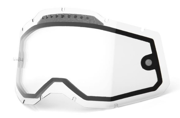 Змінна лінза до окулярів Ride 100% RC2/AC2/ST2 Dual Vented Replacement Lens Anti-Fog Dual Lens Clear (51008-601-01)