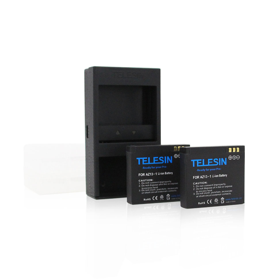 Аккумуляторы Telesin 2 шт + зарядное для Xiaomi Yi Camera