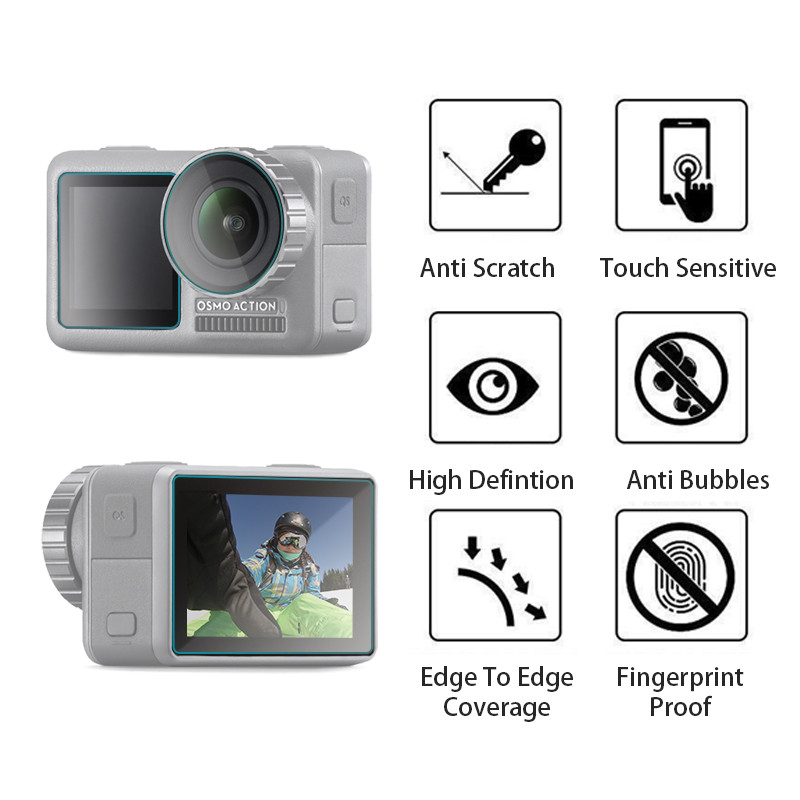 Комплект захисного скла MSCAM для DJI Action 3, Action 4