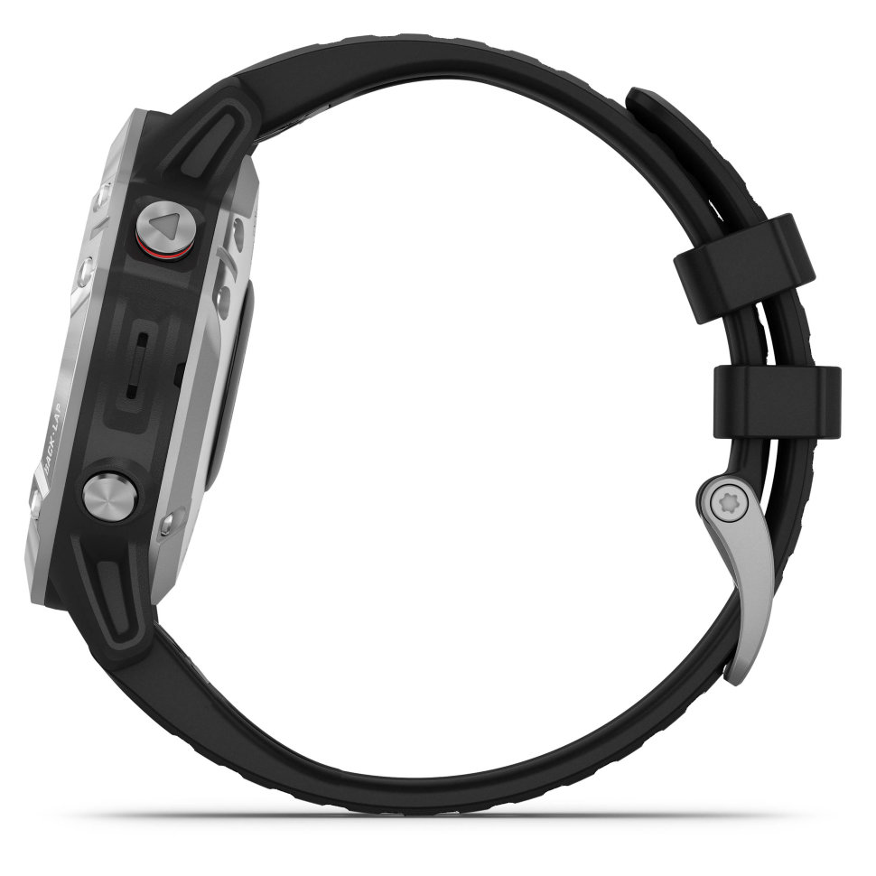 Спортивні годинник Garmin Fenix 6 Silver with Black Band (010-02158-00)