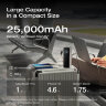 Повербанк EcoFlow RAPID Pro чорний, з кабелями (25000 мА·год, 170 Вт) (EF-RAPID25K100W-B-EU)