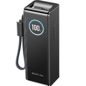 Повербанк EcoFlow RAPID Pro чорний, з кабелями (25000 мА·год, 170 Вт) (EF-RAPID25K100W-B-EU)