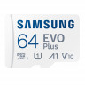 Карта памяти Samsung 64GB microSDXC Class 10 UHS-I U1 V10 A1 EVO Plus + SD Adapter (MB-MC64KA/RU)