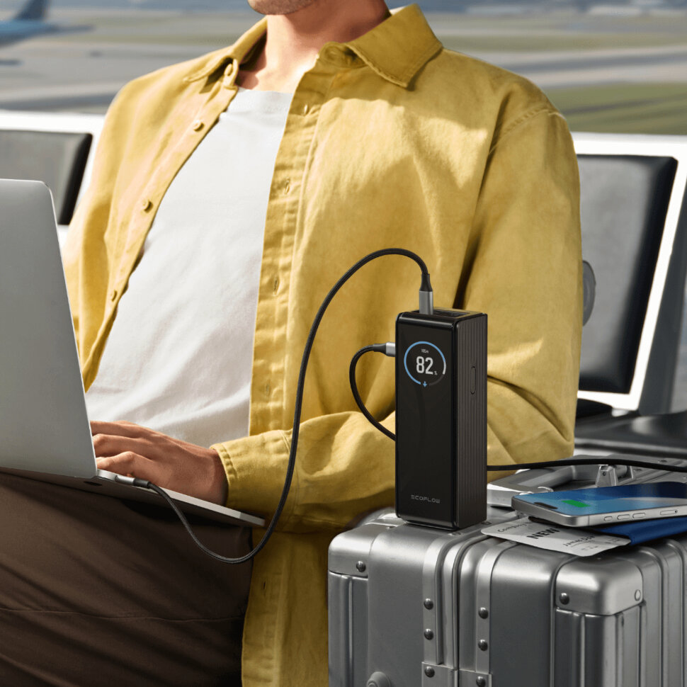 Повербанк EcoFlow RAPID Pro сріблястий (25000 мА·год, 170 Вт) (EF-RAPID25K140W-S-EU)