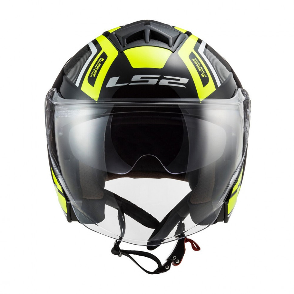 Мотошлем LS2 OF573 Twister II Flix Black H-V Yellow