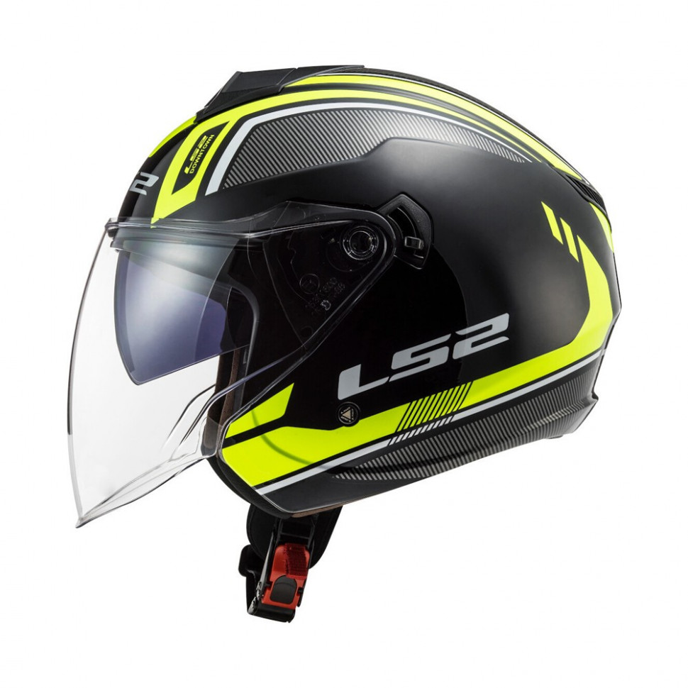 Мотошлем LS2 OF573 Twister II Flix Black H-V Yellow
