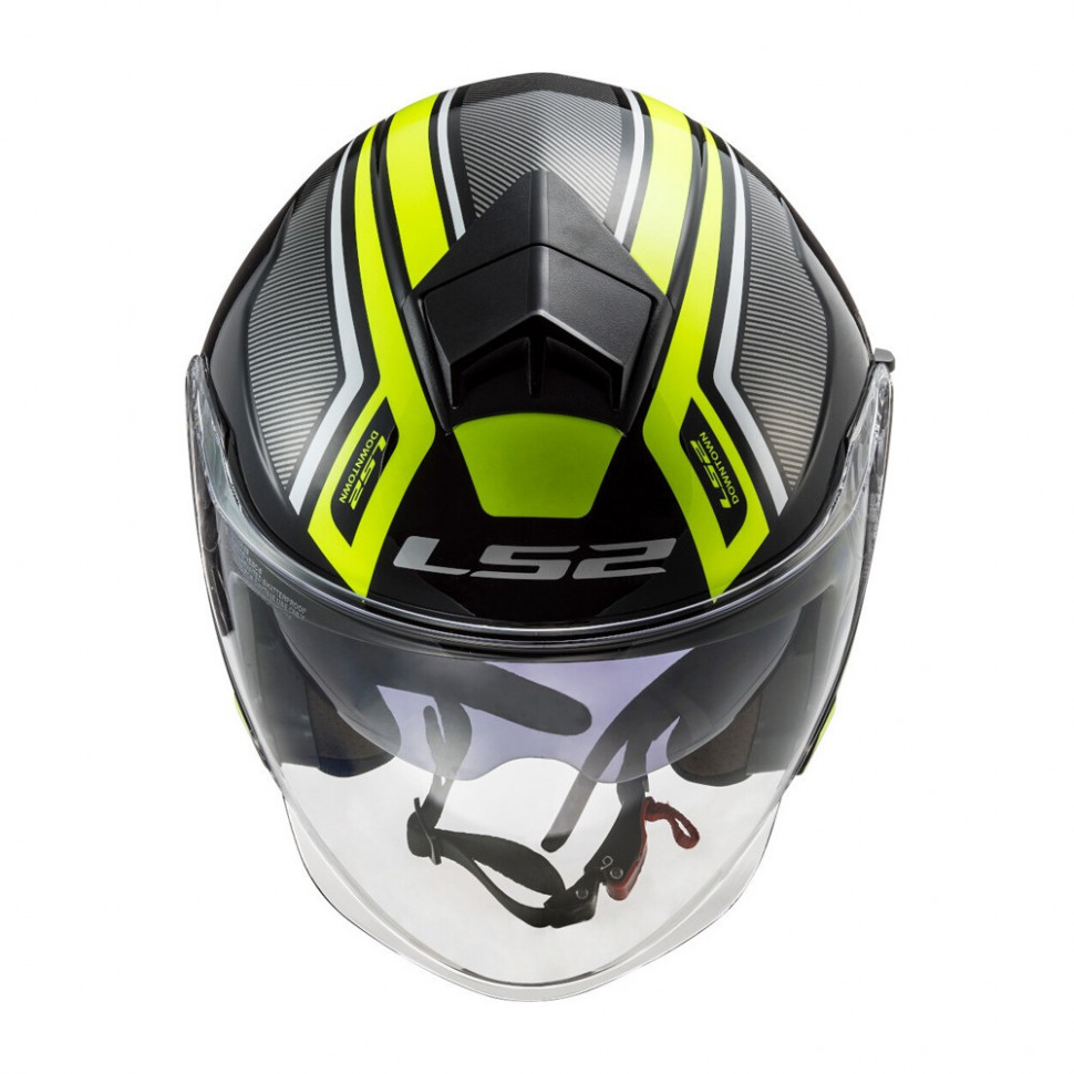 Мотошлем LS2 OF573 Twister II Flix Black H-V Yellow