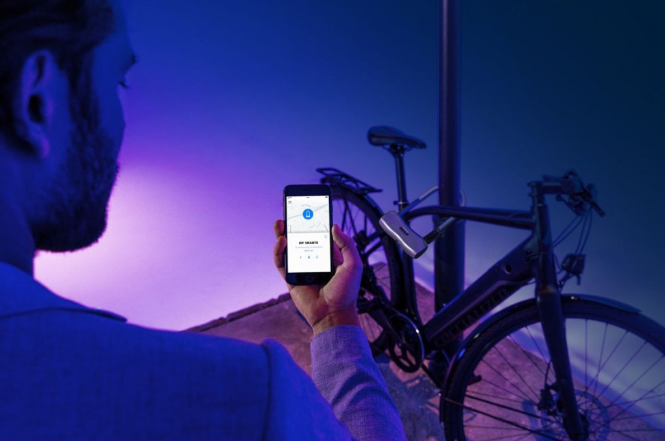 Мотозамок U-образный с сигнализацией ABUS 770A/160HB230 Smartx Grey (823619)