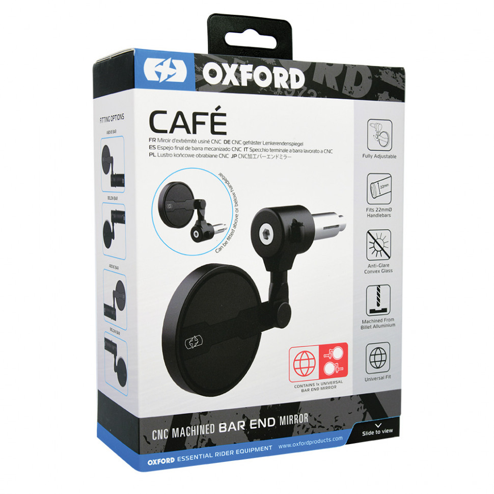 Мотозеркало Oxford Cafe Bar End Mirror Universal (OX534)