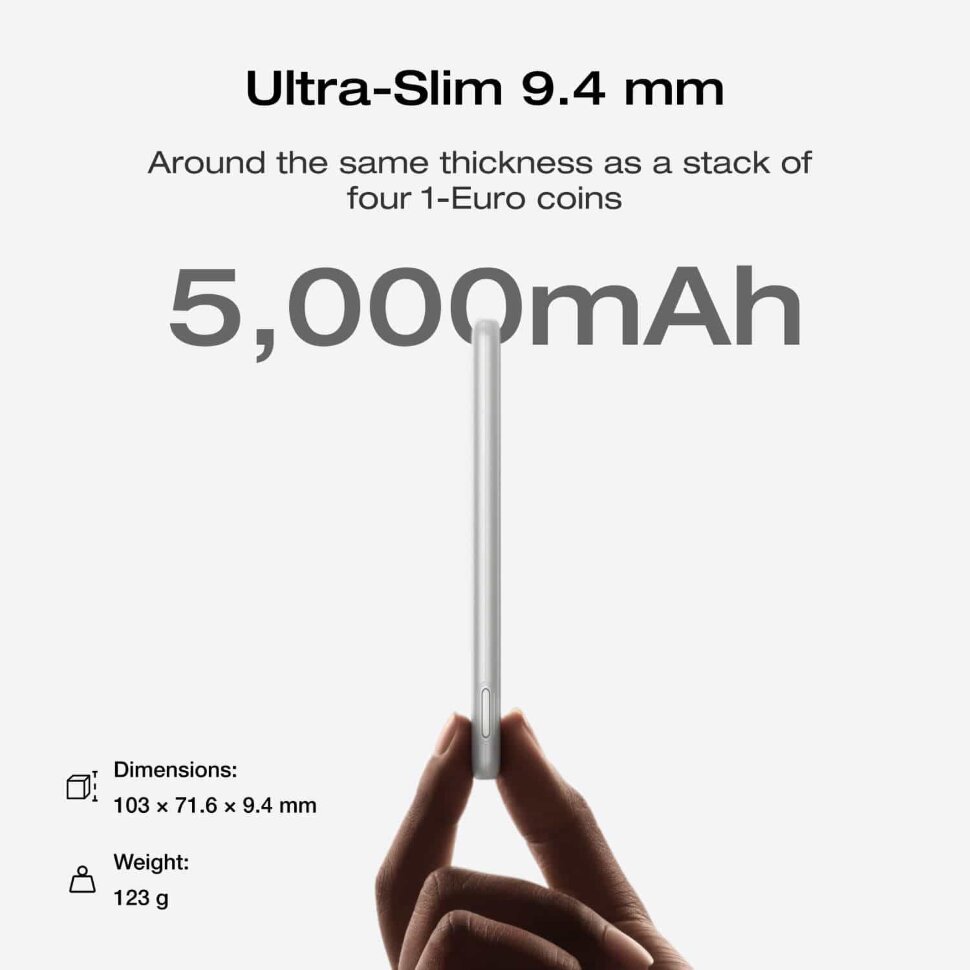 Повербанк EcoFlow RAPID Mag білий (5000 мА·год) (EF-RAPIDQI1-5K-W-EU)