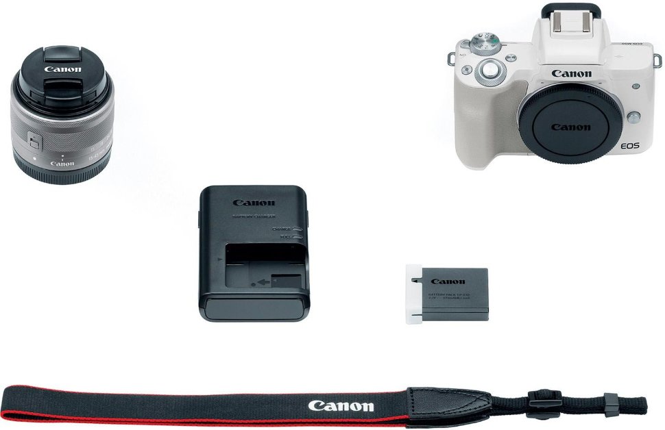 Камера Canon EOS M50 Kit 15-45mm IS STM White (2681C057)