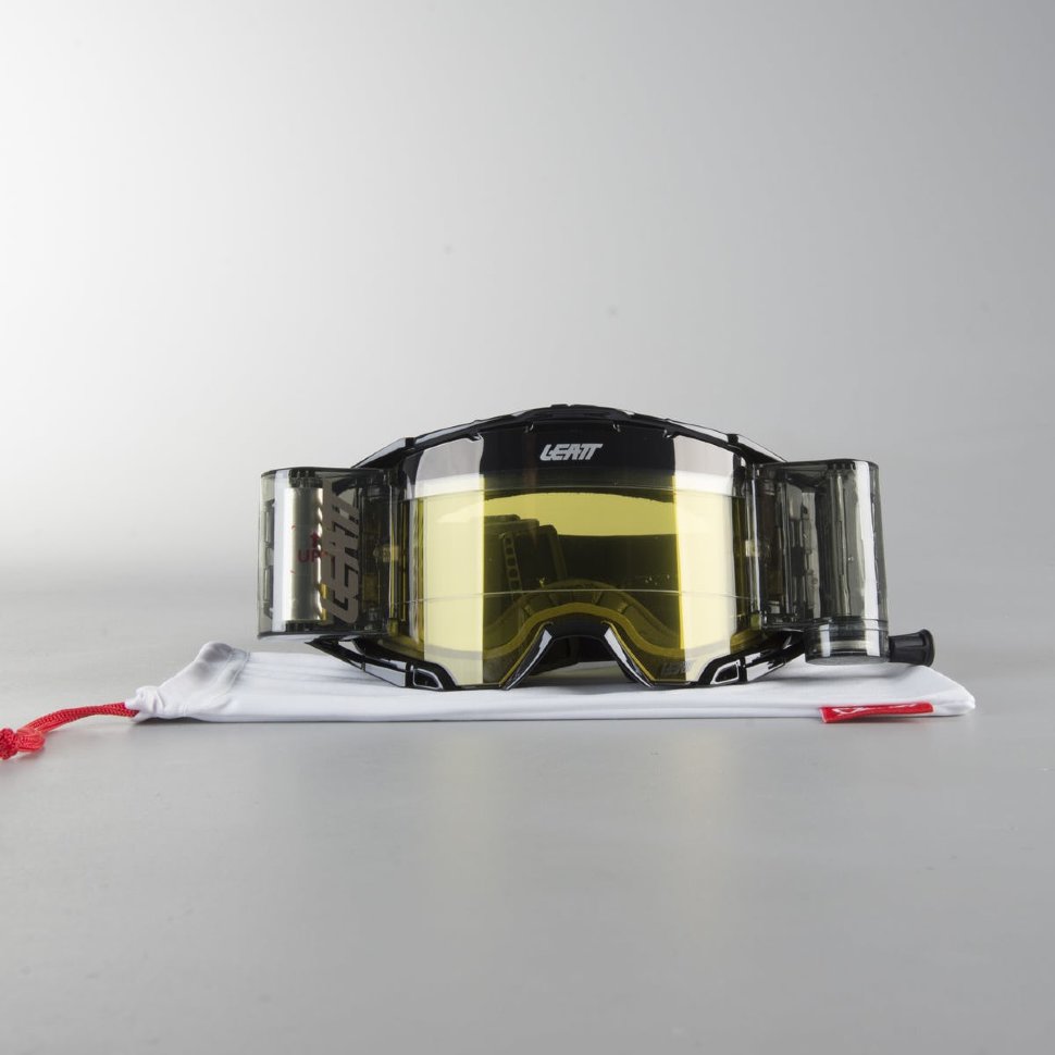 Мото очки Leatt Velocity 6.5 Roll-Off Black/Grey Yellow 65% (8019100051)