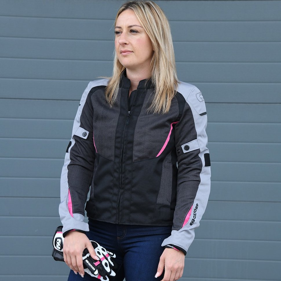 Мотокуртка женская Oxford Iota 1.0 WS Air Jkt Black/Gray/Pink