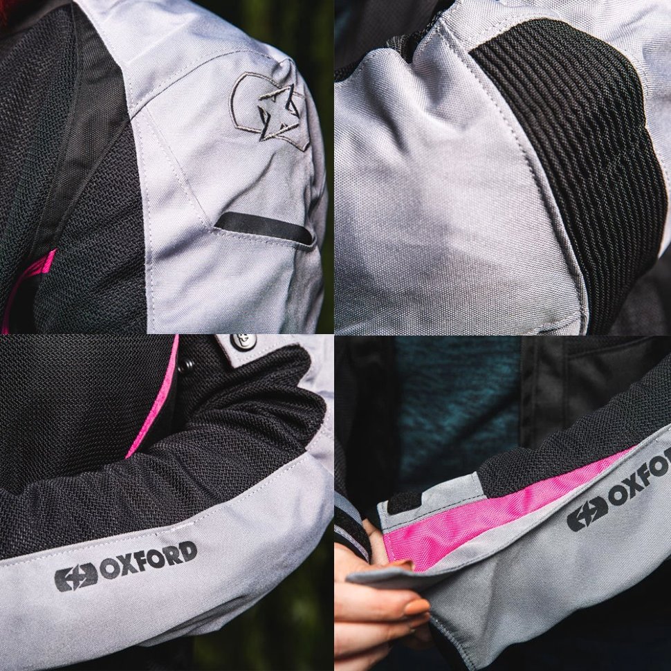 Мотокуртка женская Oxford Iota 1.0 WS Air Jkt Black/Gray/Pink
