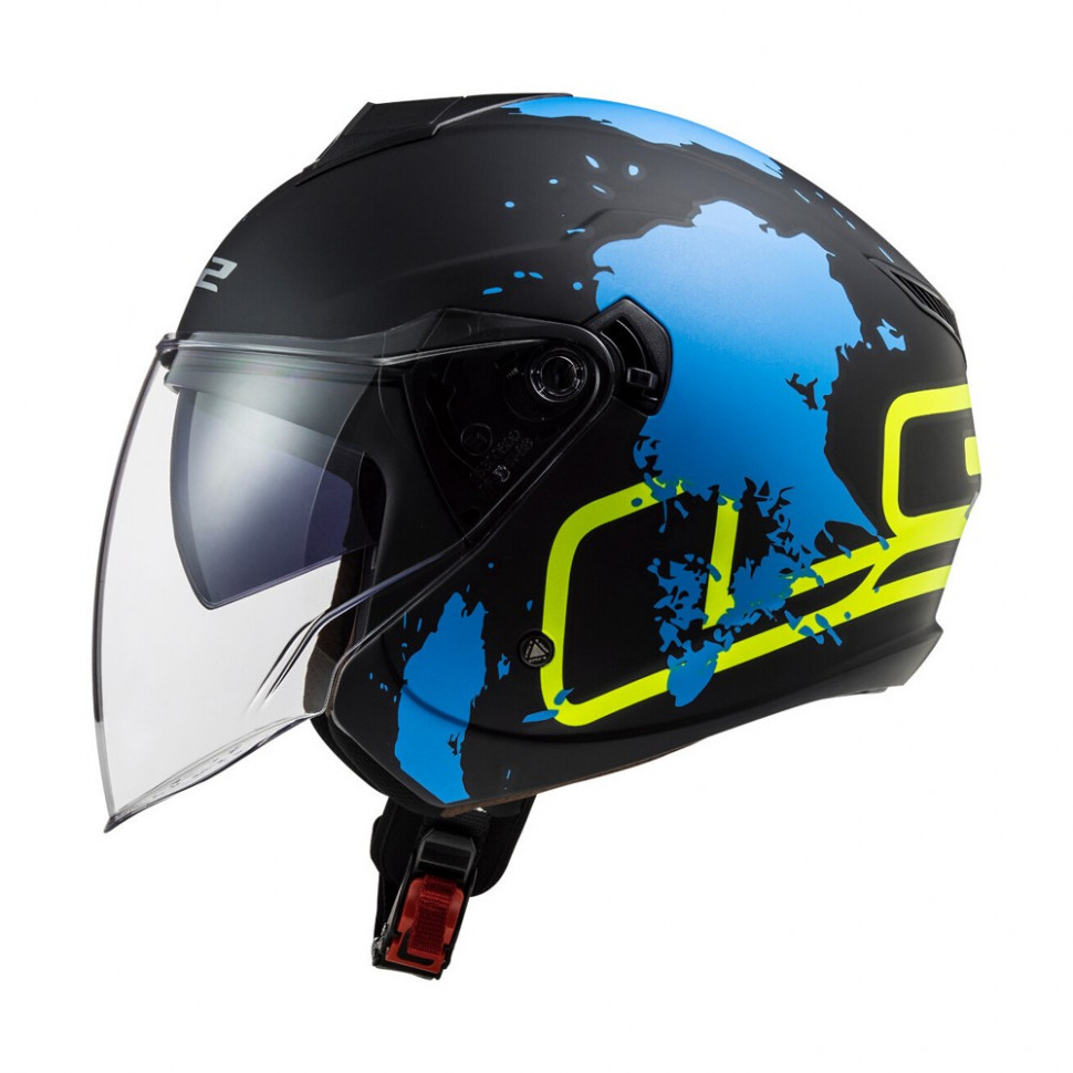 Мотошлем LS2 OF573 Twister II Xover Matt Black Blue