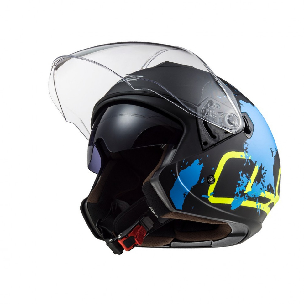 Мотошлем LS2 OF573 Twister II Xover Matt Black Blue