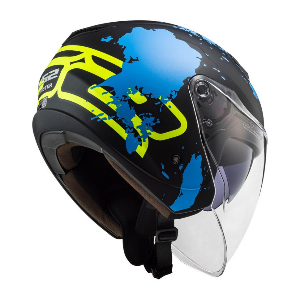 Мотошлем LS2 OF573 Twister II Xover Matt Black Blue