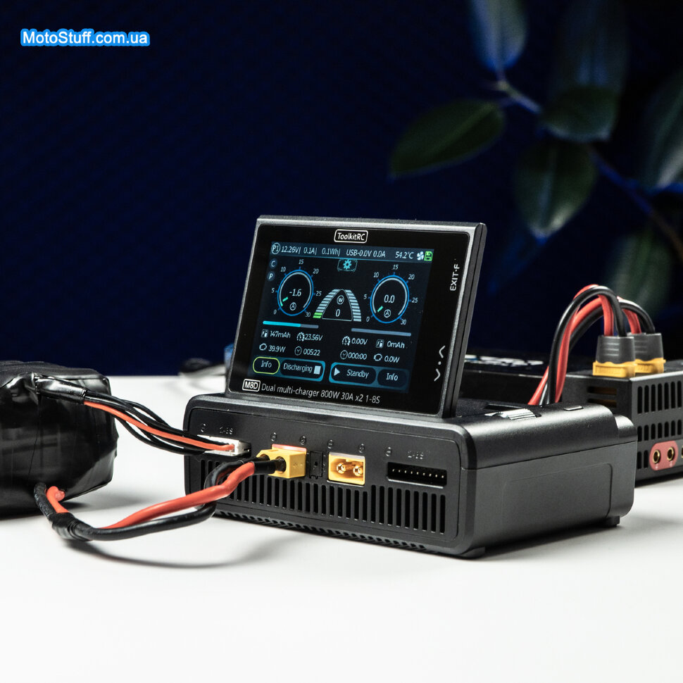 Зарядний пристрій ToolkitRC M8D (2*DC 800 Вт)