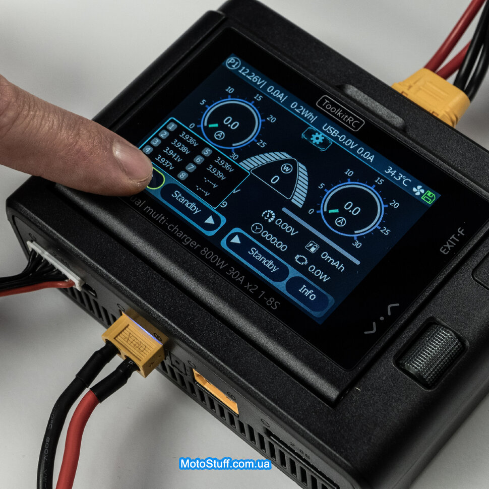 Зарядний пристрій ToolkitRC M8D (2*DC 800 Вт)