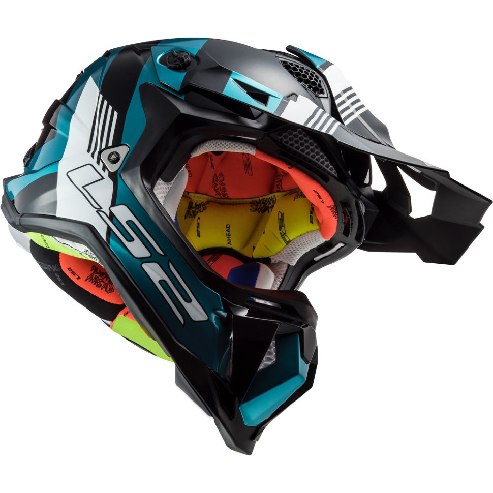 Мотошлем LS2 MX470 Subverter Max Black Turquoise