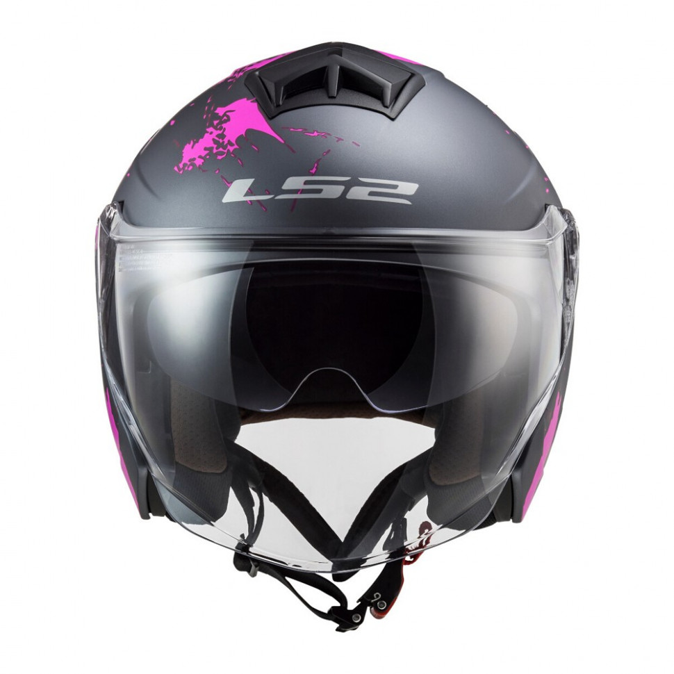 Мотошлем LS2 OF573 Twister II Xover Titanium Purple