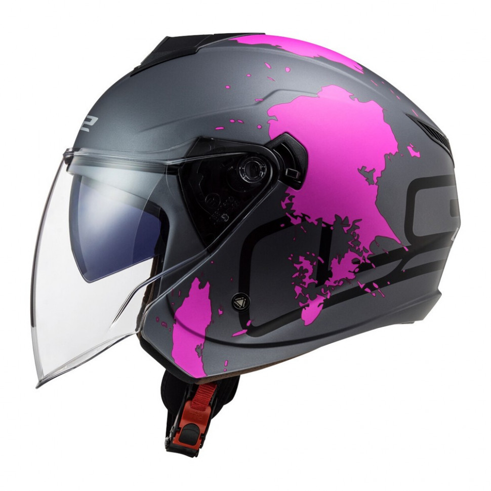 Мотошлем LS2 OF573 Twister II Xover Titanium Purple