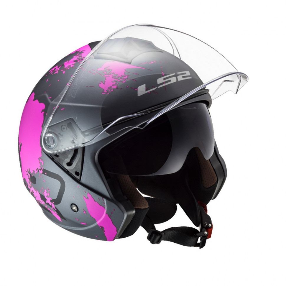 Мотошлем LS2 OF573 Twister II Xover Titanium Purple