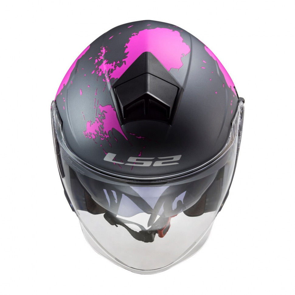 Мотошлем LS2 OF573 Twister II Xover Titanium Purple