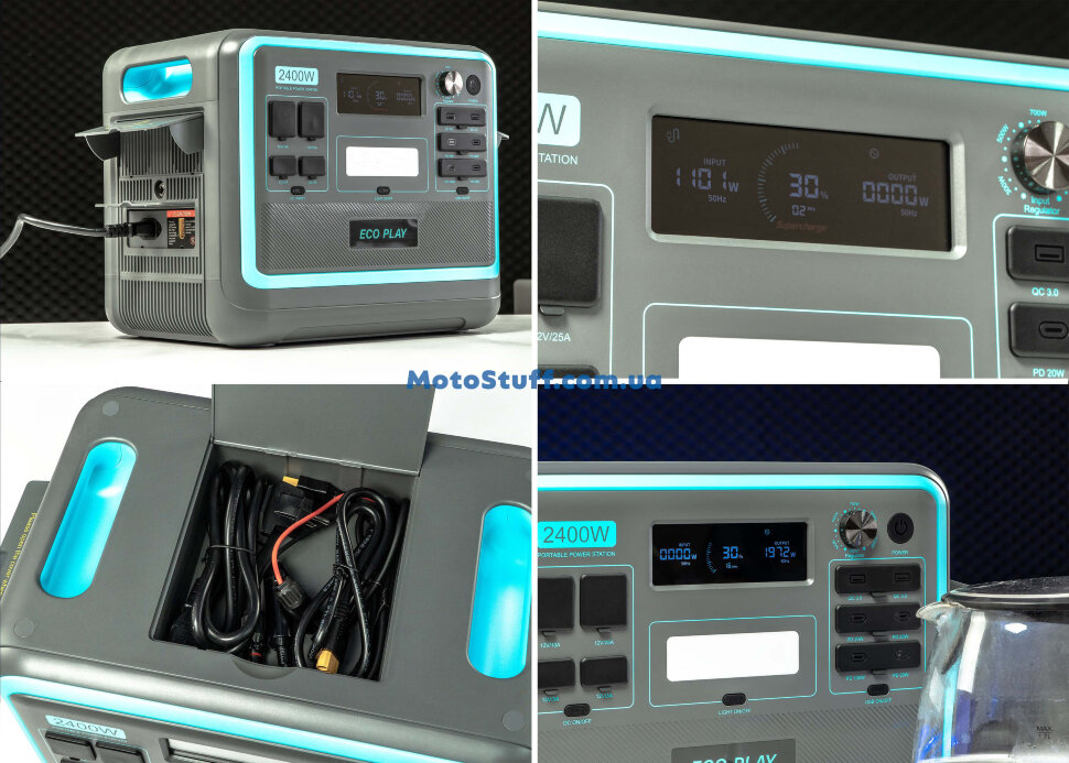 Зарядная станция EcoPlay EP2400 (2048 Вт·ч / 2400 Вт) (EP2400-N052-2048WH)