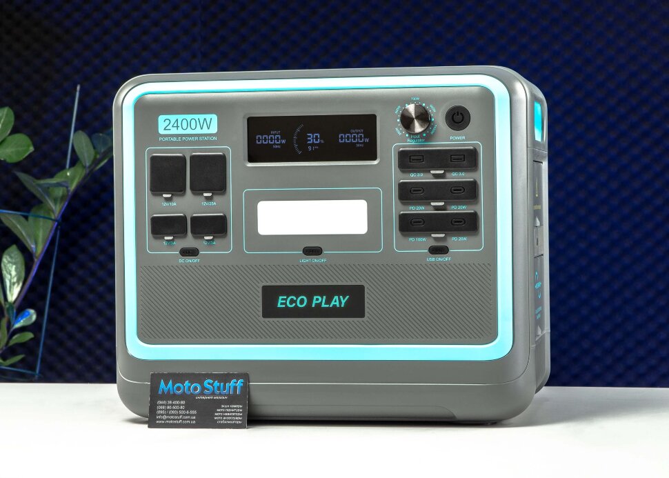 Зарядная станция EcoPlay EP2400 (2048 Вт·ч / 2400 Вт) (EP2400-N052-2048WH)