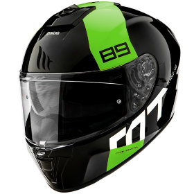 Мотошлем MT Helmets Blade 2 SV 89 Black/Green Mat