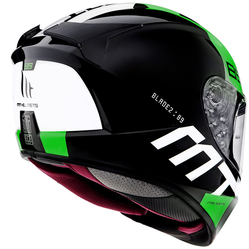 Мотошлем MT Helmets Blade 2 SV 89 Black/Green Mat
