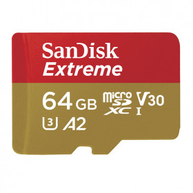 Карта памяти SanDisk 64GB Extreme microSDXC UHS-I (SDSQXAH-064G-GN6MN)