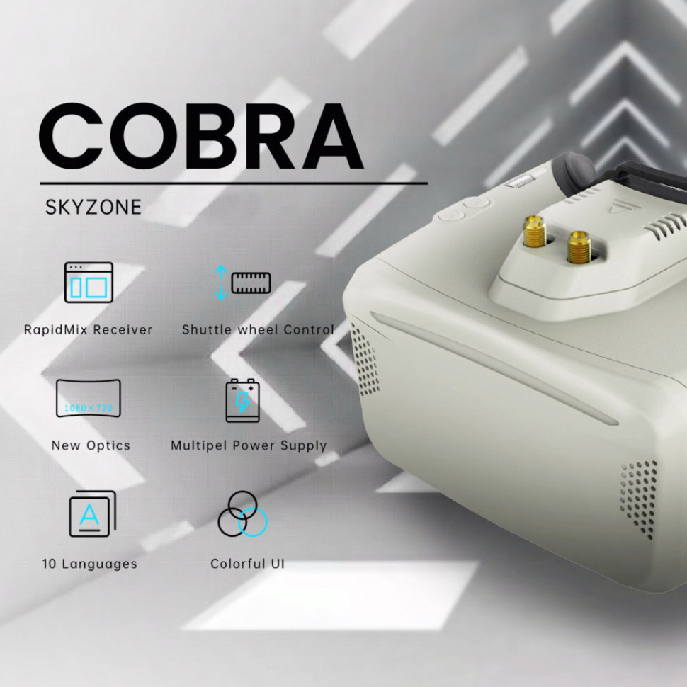 Видео очки для FPV Skyzone Cobra X V2 5.8G с приёмником SteadyView (COBRAX)