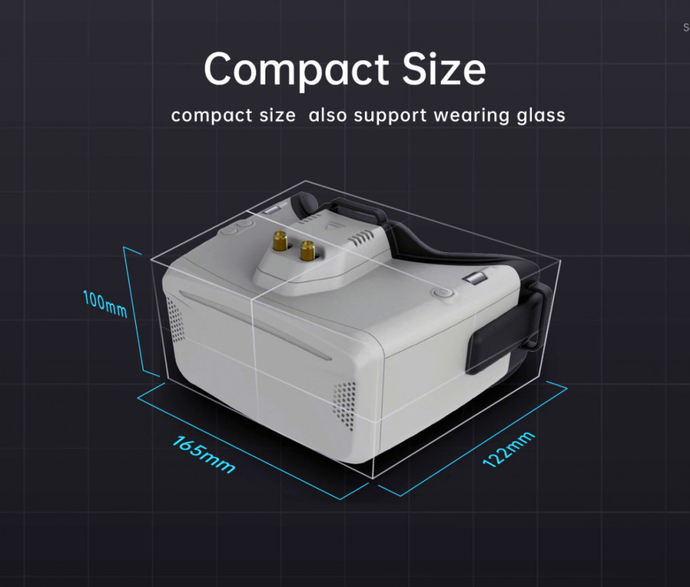 Видео очки для FPV Skyzone Cobra X V2 5.8G с приёмником SteadyView (COBRAX)