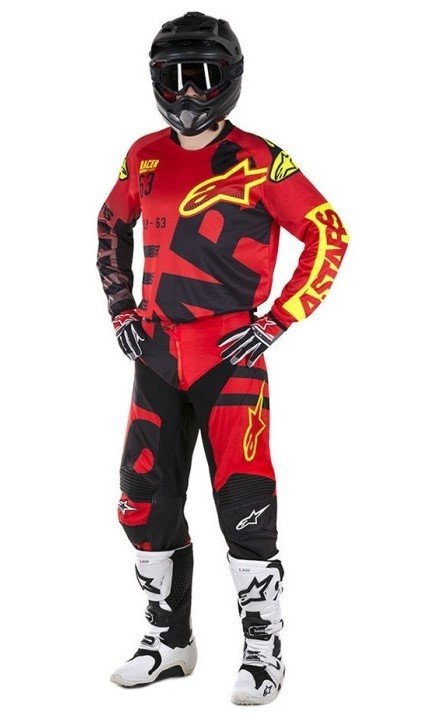 Джерси Alpinestars Racer Braap Red/Black/Yellow Fluo