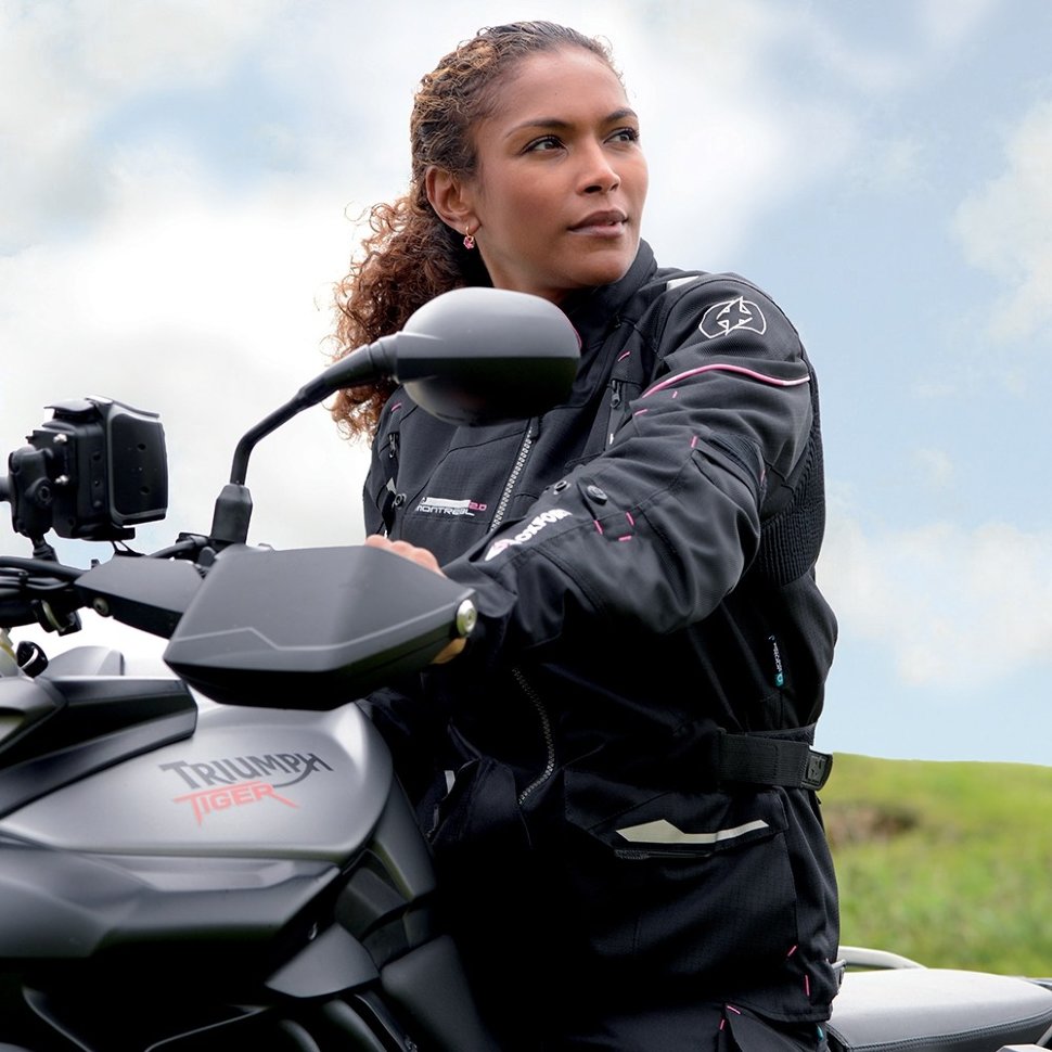 Мотокуртка женская Oxford Montreal 3.0 WS Jacket Black/White/Pink