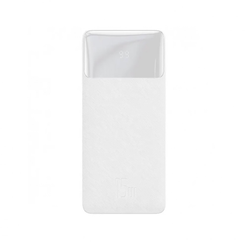 Зовнішній акумулятор Baseus Bipow Digital Display 20000mAh 15W White (PPDML-J02)