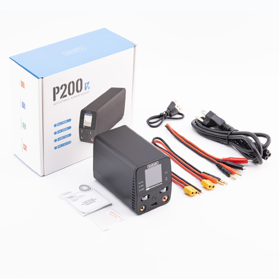 Зарядний пристрій ToolkitRC P200 V2 (AC 100 Вт / DC 200 Вт)