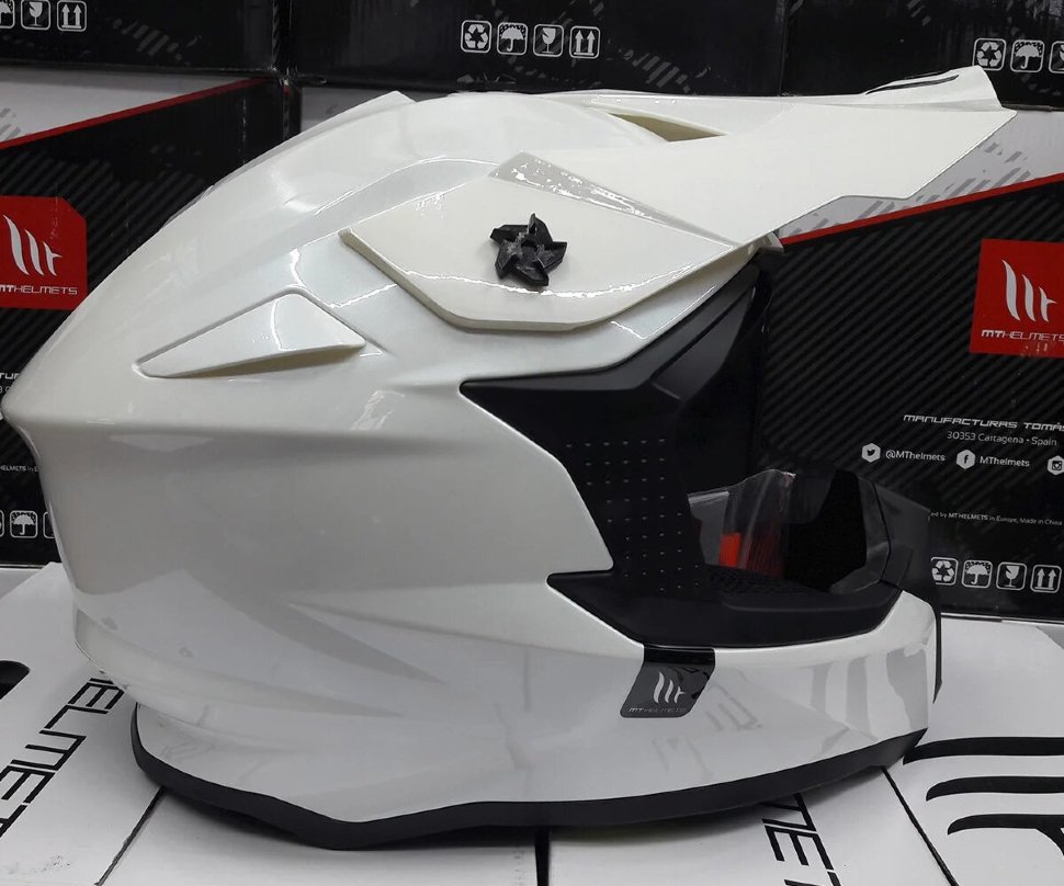 Мотошлем MT Helmets Falcon Solid White