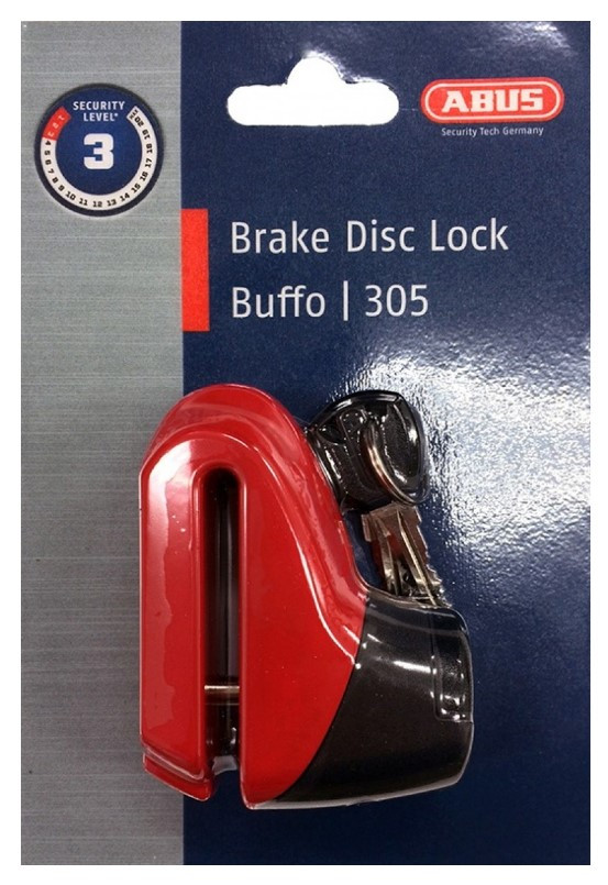 Мотозамок на диск ABUS 305 Buffo Red (733321)