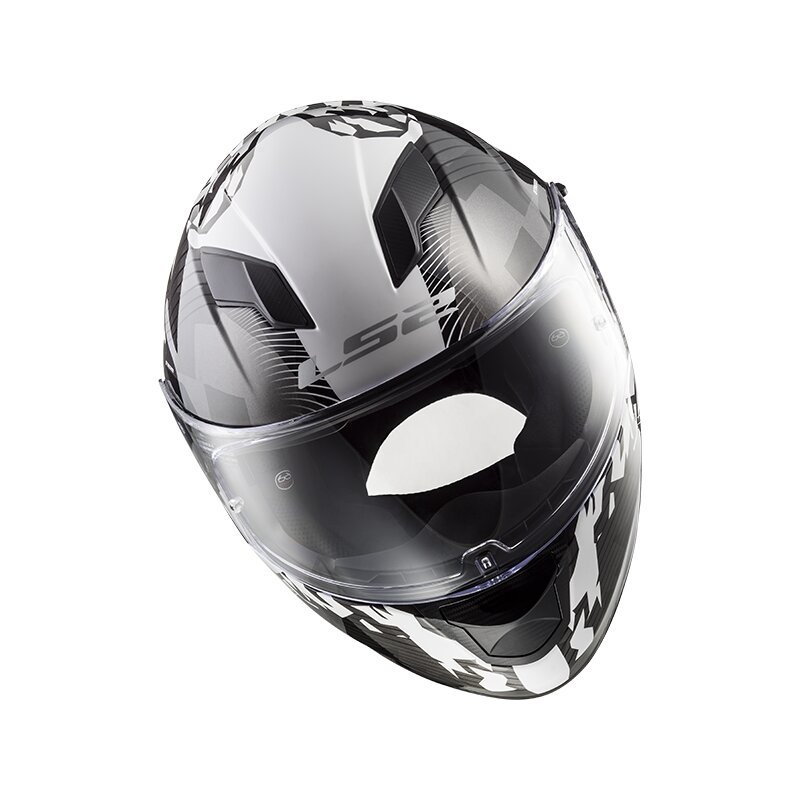 Мотошлем LS2 FF320 Stream EVO Hype Black/White/Titanic