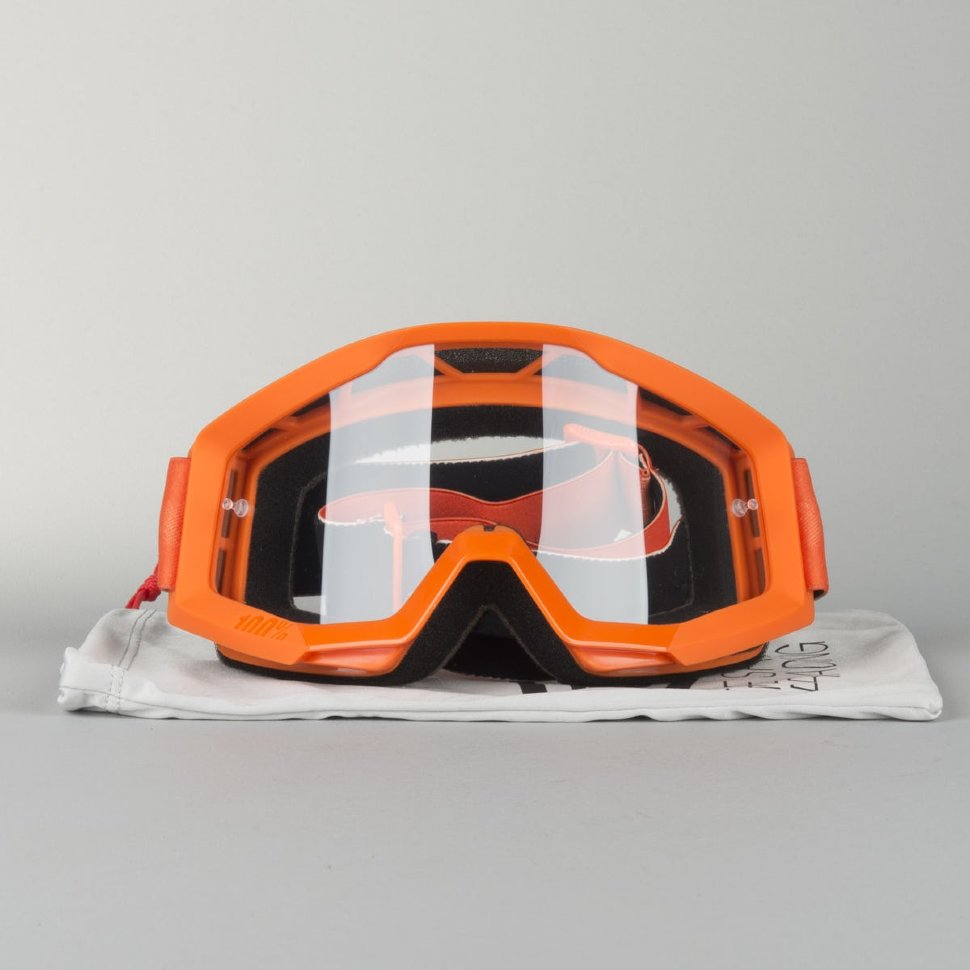 Мото окуляри 100% Strata Orange Clear Lens (50400-006-02)