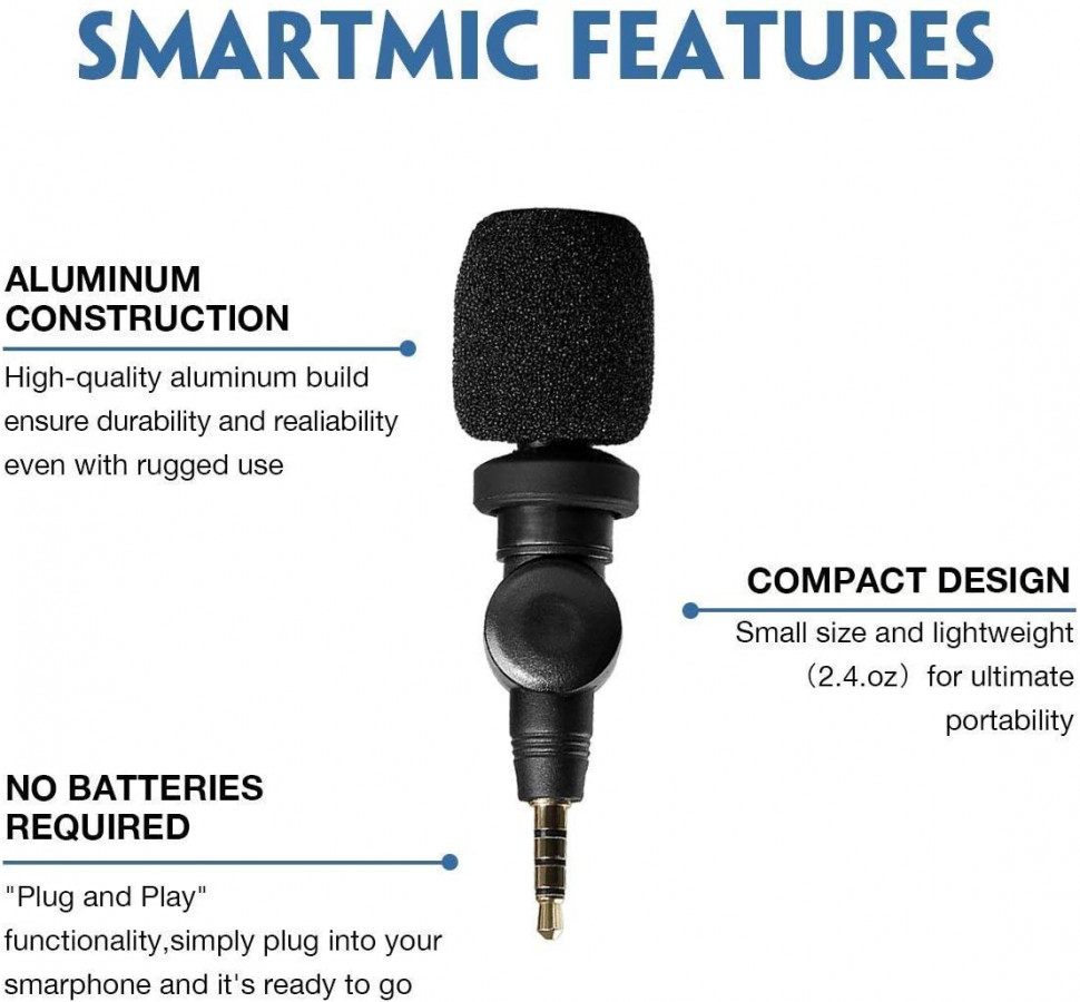 Мікрофон для смартфона Saramonic SmartMic 5