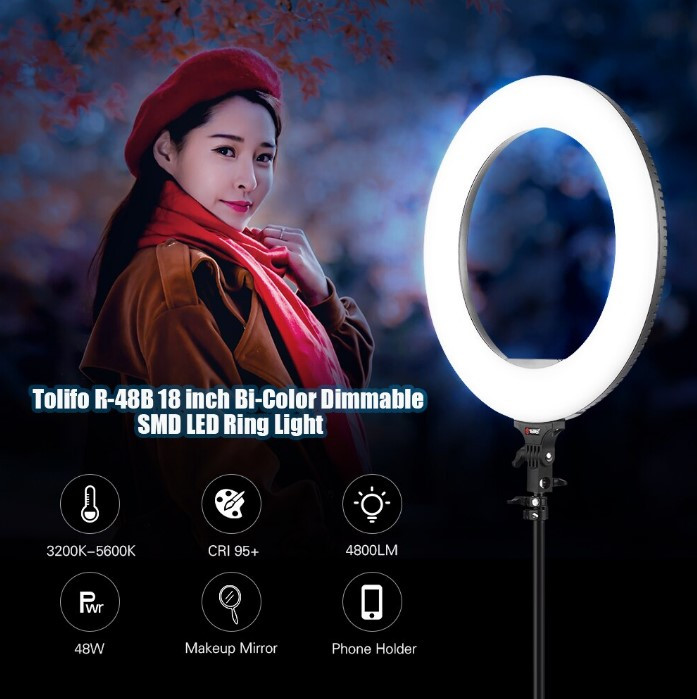 Комплект кольцевого LED света Tolifo R-48B Lite Without Batteries (196865)
